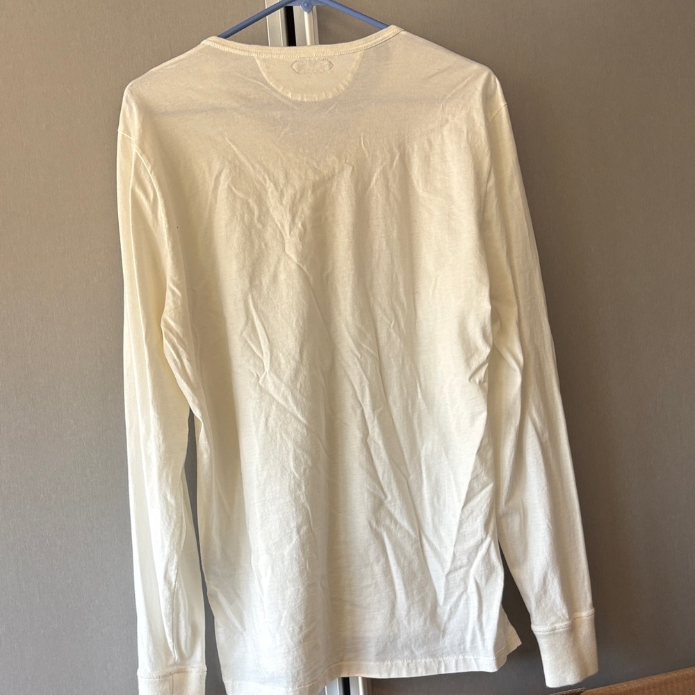 Tom Ford Cream Long-Sleeve Henley Shirt - Picture 3 of 5
